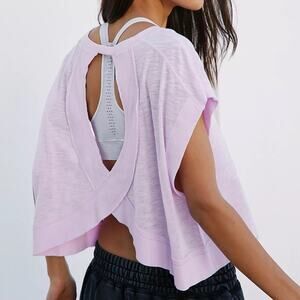 Free People FP Movement Throw It On Tee Pink